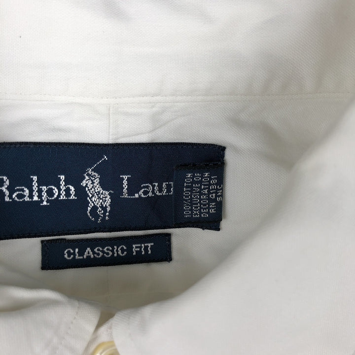 Ralph Lauren Classic Fit Long Sleeve Button Down Shirt Men's XL cotton white type Vintage Second Hand