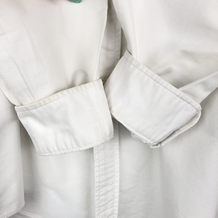 Ralph Lauren YARMOUTH long sleeve button down shirt, men's size L cotton white type Vintage Second Hand