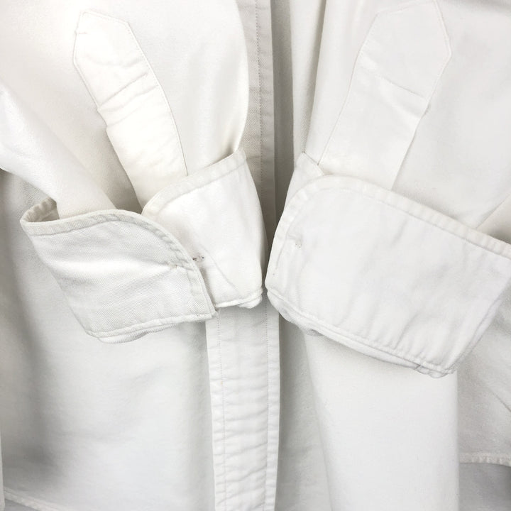 Ralph Lauren YARMOUTH long sleeve button down shirt, men's size L cotton white type Vintage Second Hand