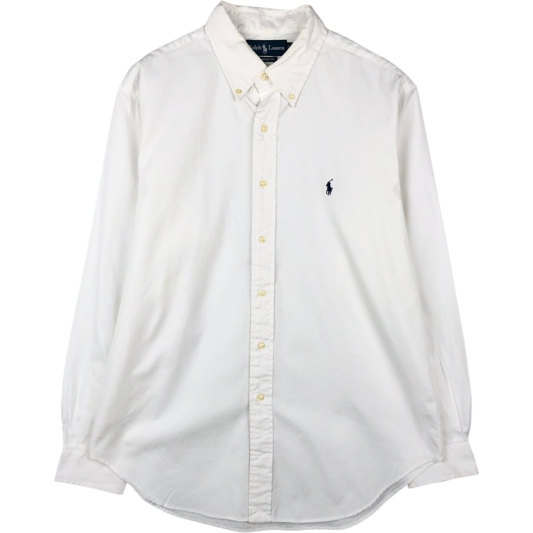 Ralph Lauren Classic Fit Long Sleeve Button Down Shirt Men's XL cotton white type Vintage Second Hand