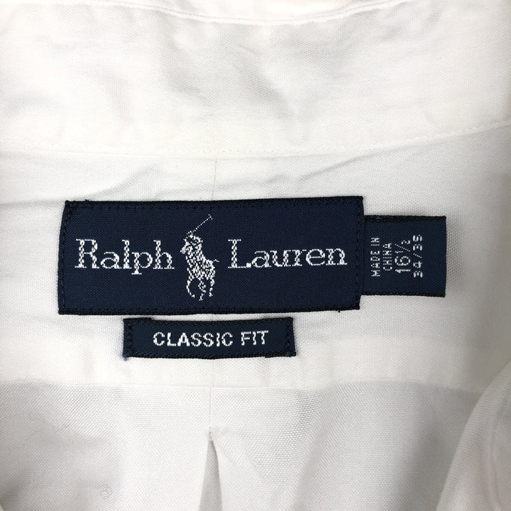 Ralph Lauren Classic Fit Long Sleeve Button Down Shirt Men's XL cotton white type Vintage Second Hand
