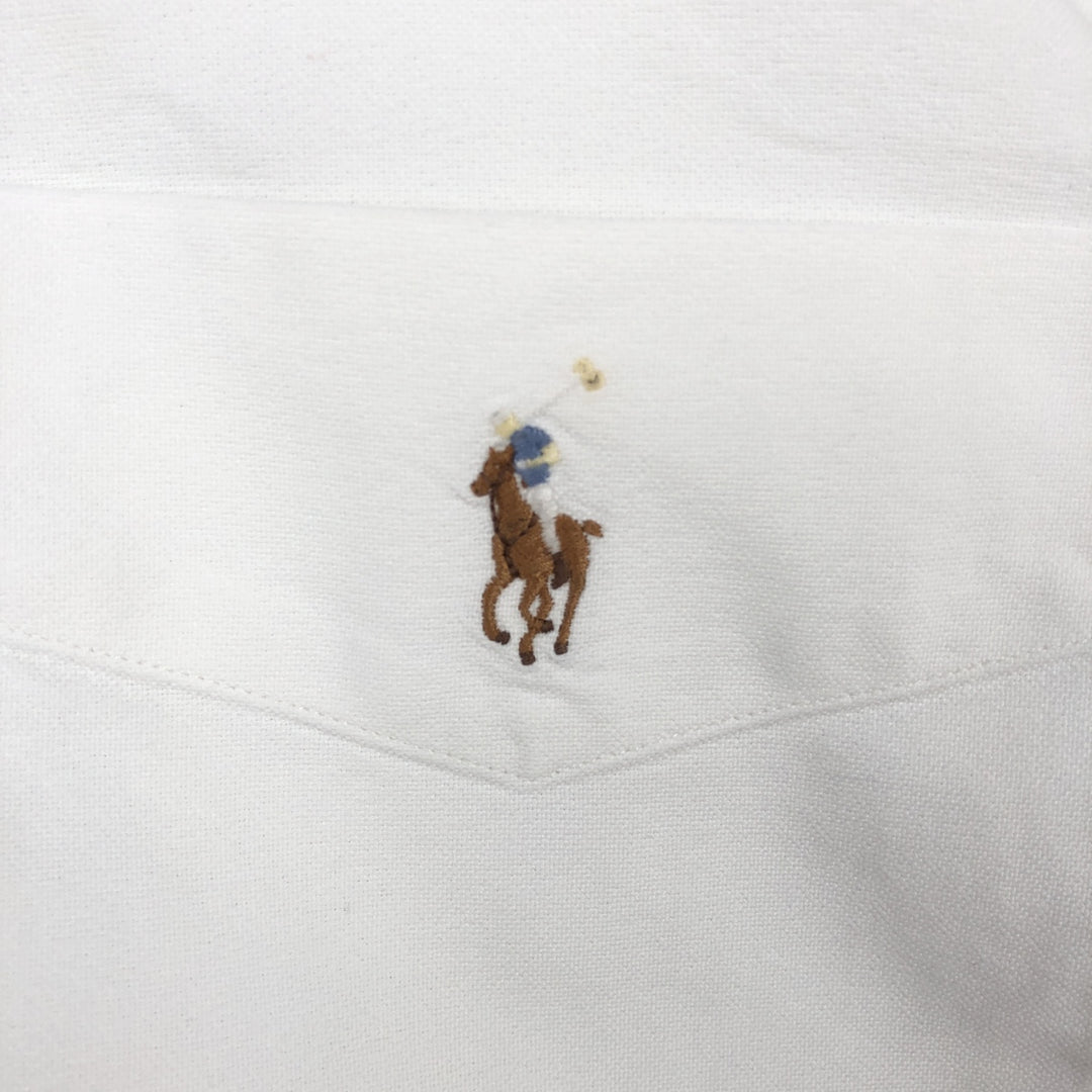 Ralph Lauren Classic Fit Long Sleeve Button Down Shirt, Men's Size L cotton white type Vintage Second Hand