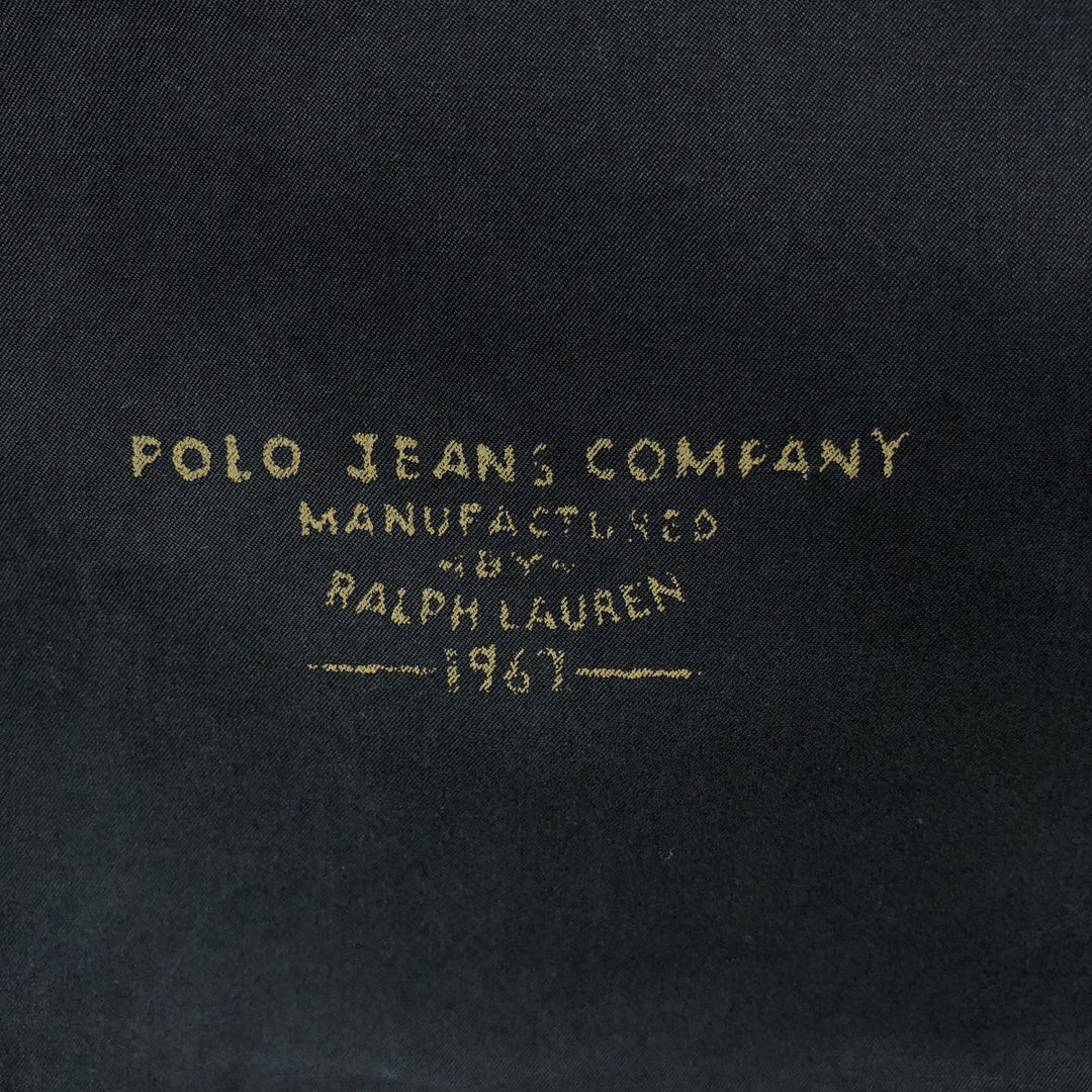2000'S Ralph Lauren POLO JEANS COMPANY Long-Sleeve Button-Down Shirt, Men's Size L (approx.) cotton black type Vintage Second Hand