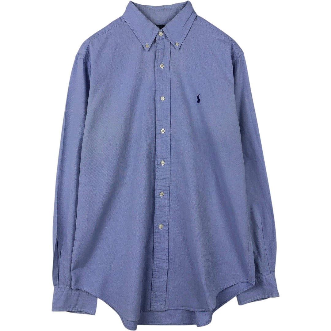 Ralph Lauren Classic Fit Long Sleeve Button Down Check Shirt Men's Size L cotton blue type Vintage Second Hand