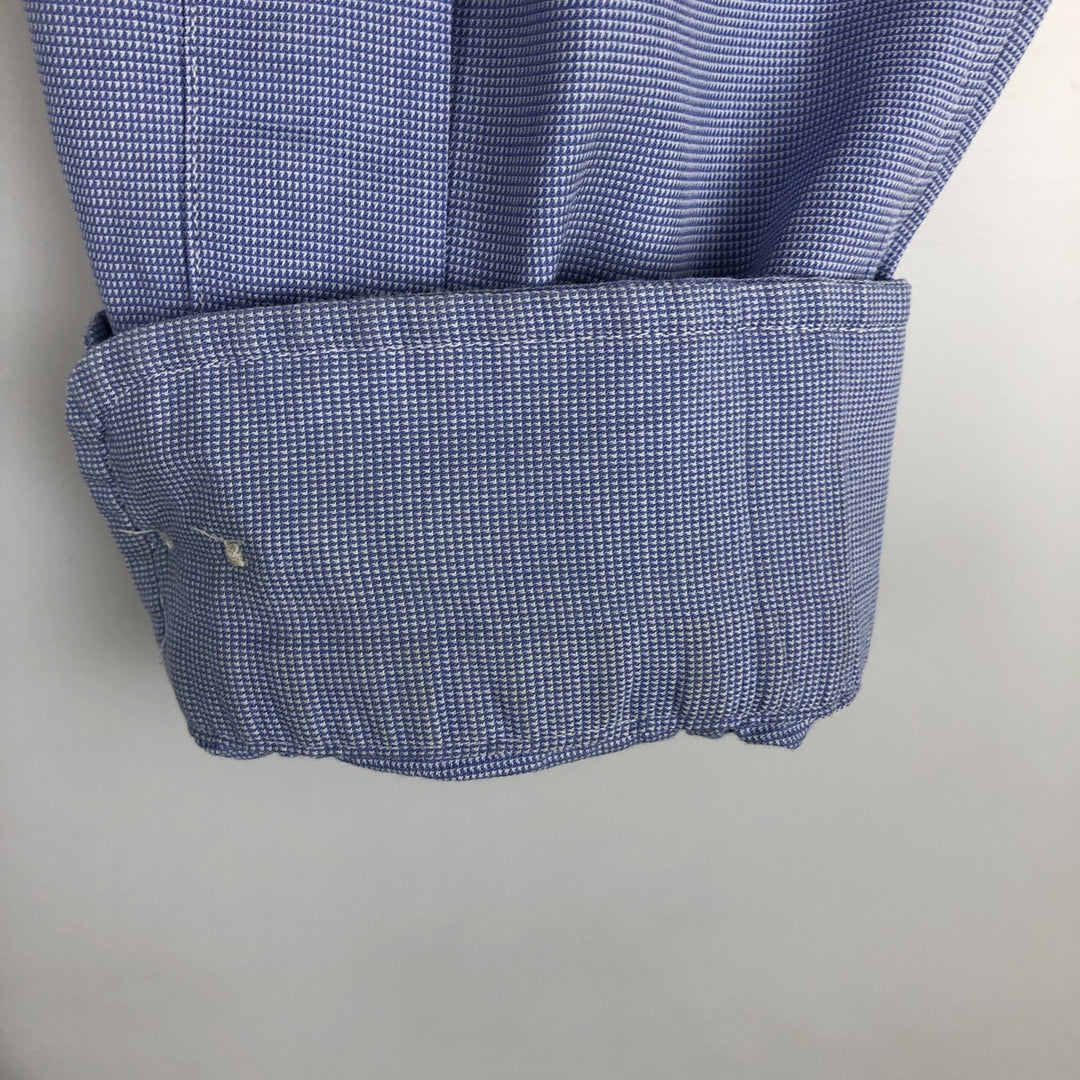 Ralph Lauren Classic Fit Long Sleeve Button Down Check Shirt Men's Size L cotton blue type Vintage Second Hand