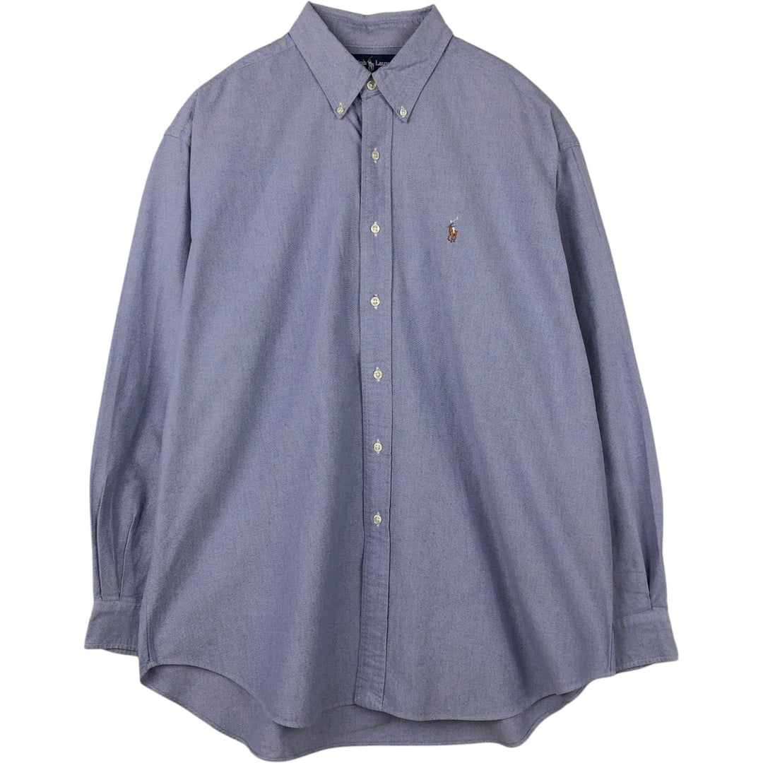 Ralph Lauren BLAKE long sleeve button down shirt, men's XL size cotton blue type Vintage Second Hand