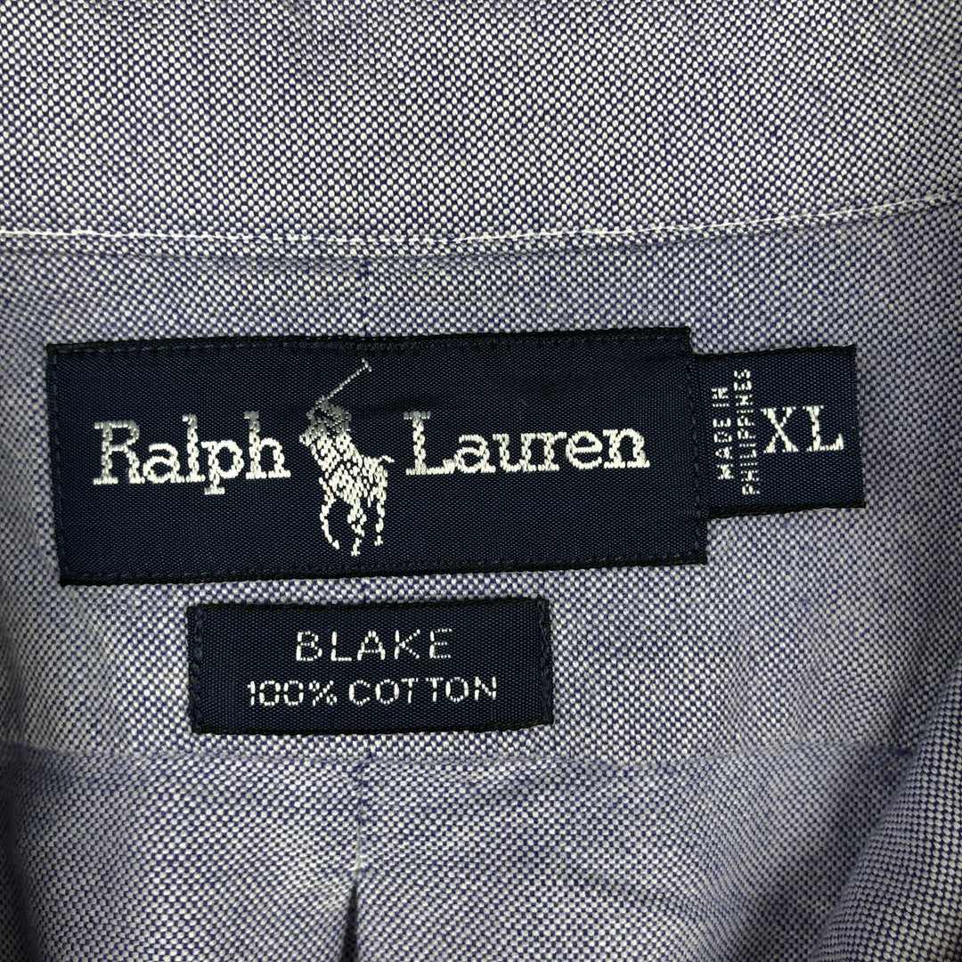 Ralph Lauren BLAKE long sleeve button down shirt, men's XL size cotton blue type Vintage Second Hand