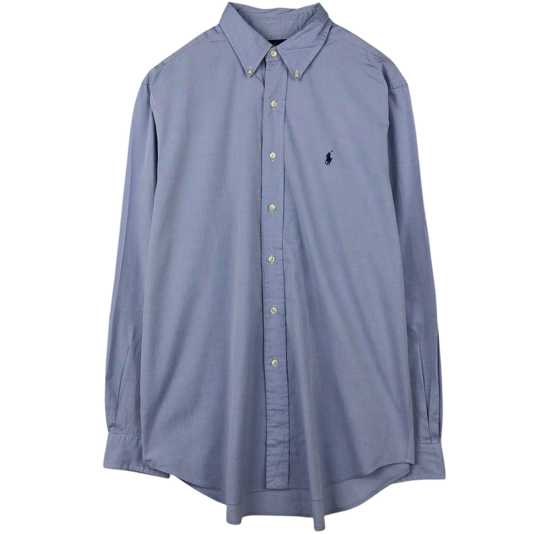 Ralph Lauren Classic Fit Long Sleeve Button Down Shirt, Men's Size L cotton blue type Vintage Second Hand
