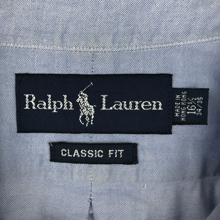 Ralph Lauren Classic Fit Long Sleeve Button Down Shirt, Men's Size L cotton blue type Vintage Second Hand