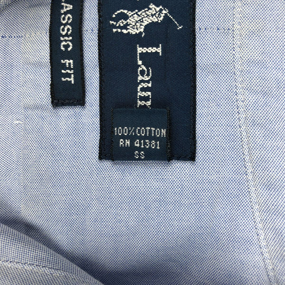 Ralph Lauren Classic Fit Long Sleeve Button Down Shirt, Men's Size L cotton blue type Vintage Second Hand