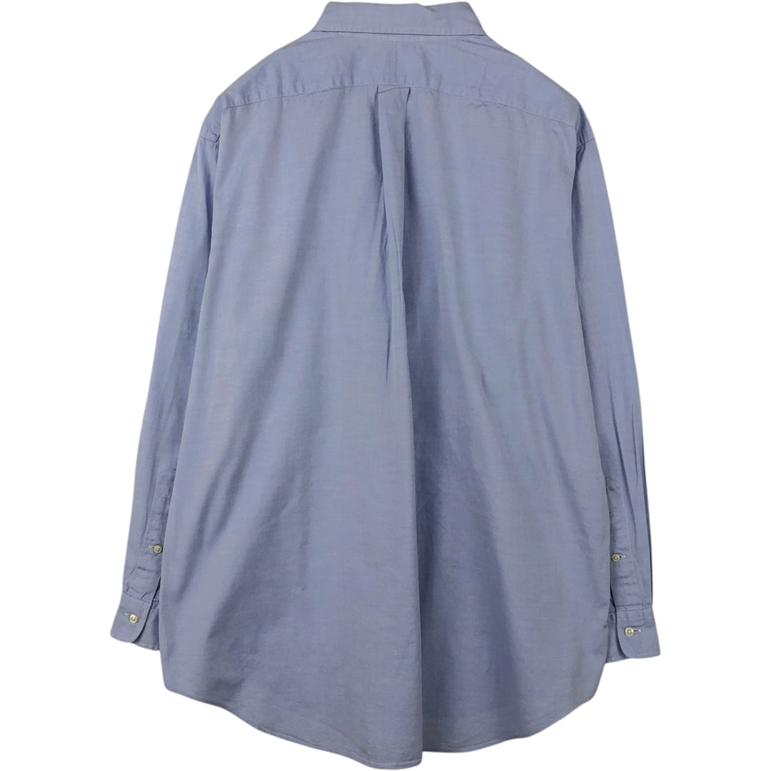 Ralph Lauren YARMOUTH long sleeve button down shirt, men's XL size cotton blue type Vintage Second Hand