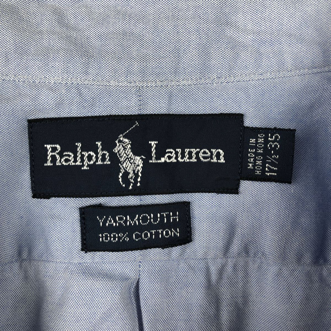 Ralph Lauren YARMOUTH long sleeve button down shirt, men's XL size cotton blue type Vintage Second Hand