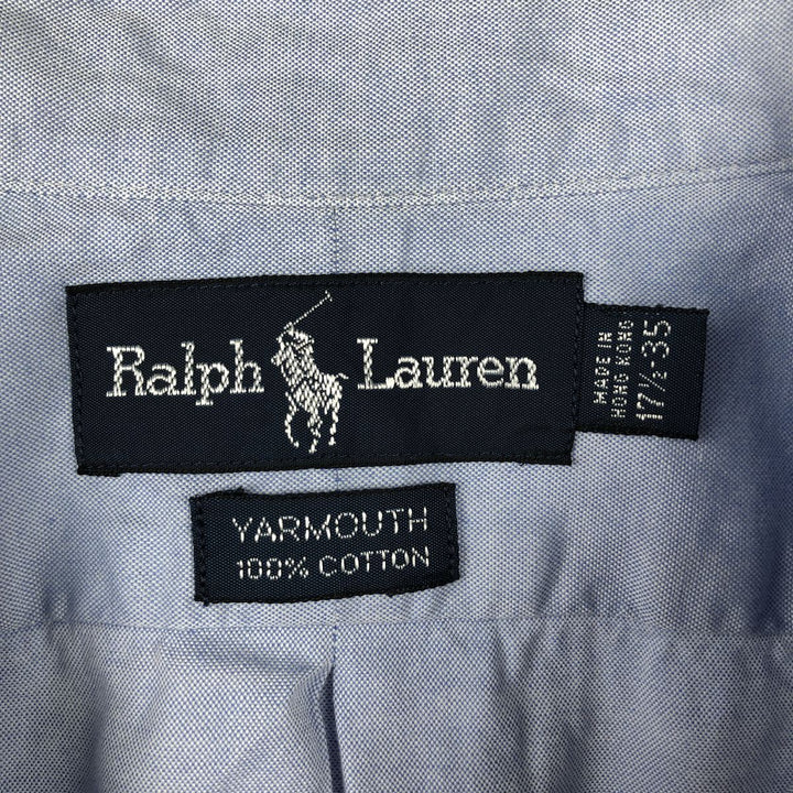 Ralph Lauren YARMOUTH long sleeve button down shirt, men's XL size cotton blue type Vintage Second Hand