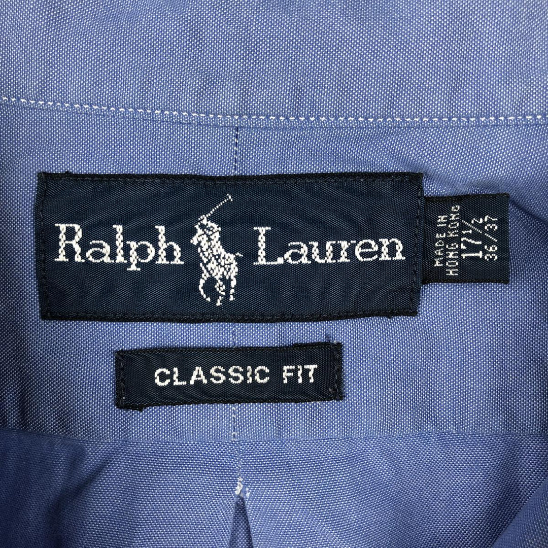Ralph Lauren Classic Fit Long Sleeve Button Down Shirt Men's XL cotton blue type Vintage Second Hand