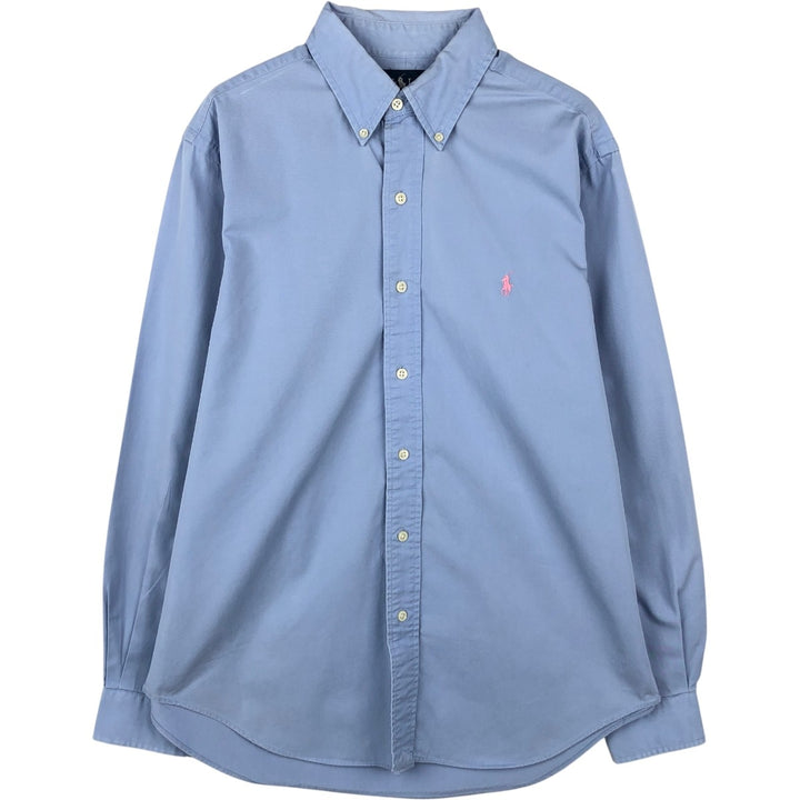 Ralph Lauren Classic Fit long sleeve button down shirt, men's size M cotton Blue type light blue Vintage Second Hand