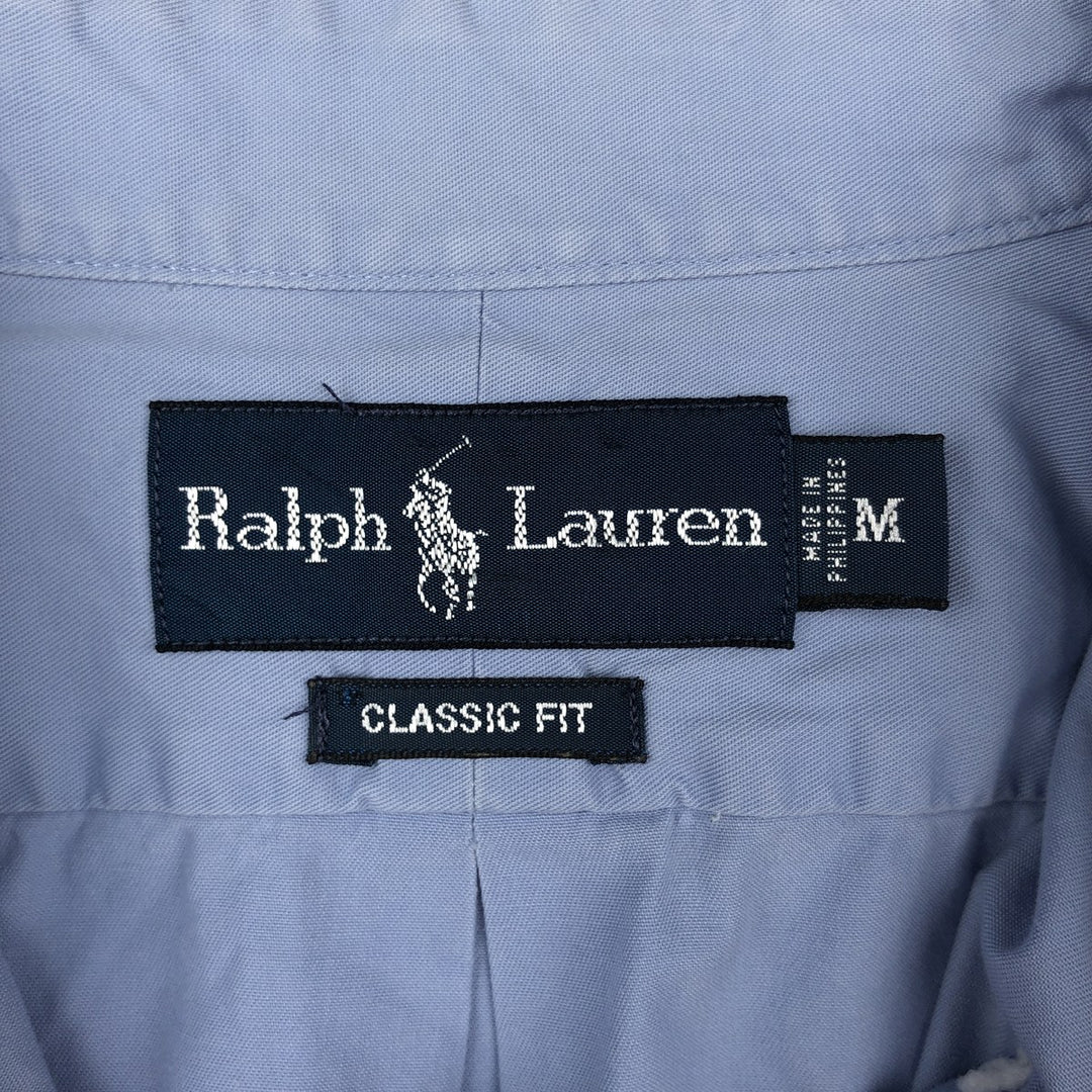 Ralph Lauren Classic Fit long sleeve button down shirt, men's size M cotton Blue type light blue Vintage Second Hand