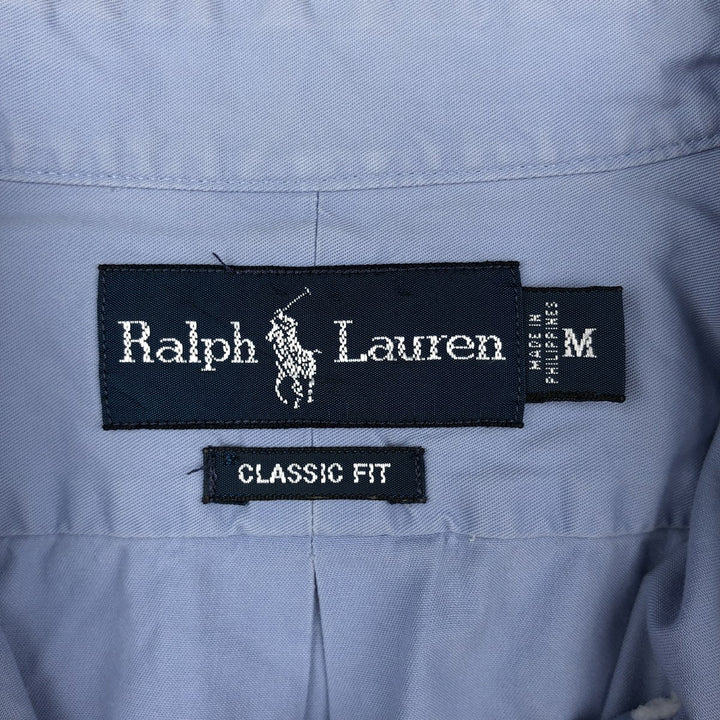 Ralph Lauren Classic Fit long sleeve button down shirt, men's size M cotton Blue type light blue Vintage Second Hand