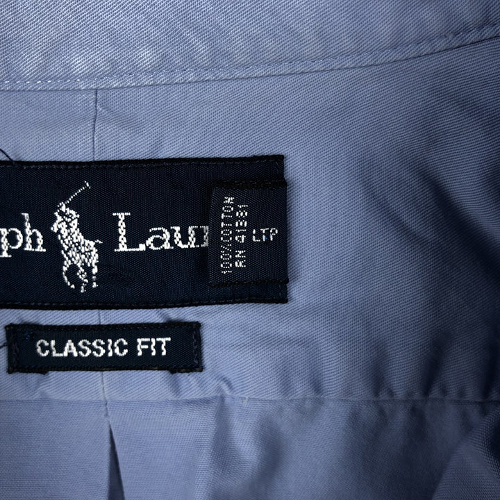 Ralph Lauren Classic Fit long sleeve button down shirt, men's size M cotton Blue type light blue Vintage Second Hand