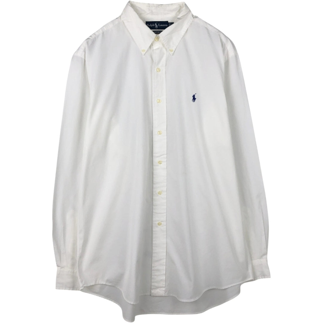 Ralph Lauren CUSTOM FIT long sleeve button down shirt, men's XL size cotton white type Vintage Second Hand