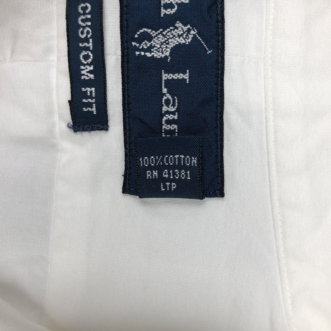 Ralph Lauren CUSTOM FIT long sleeve button down shirt, men's XL size cotton white type Vintage Second Hand