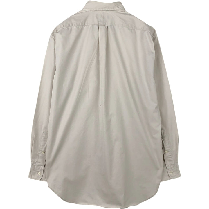 Ralph Lauren BLAKE long sleeve button down shirt, men's size M cotton ivory Vintage Second Hand
