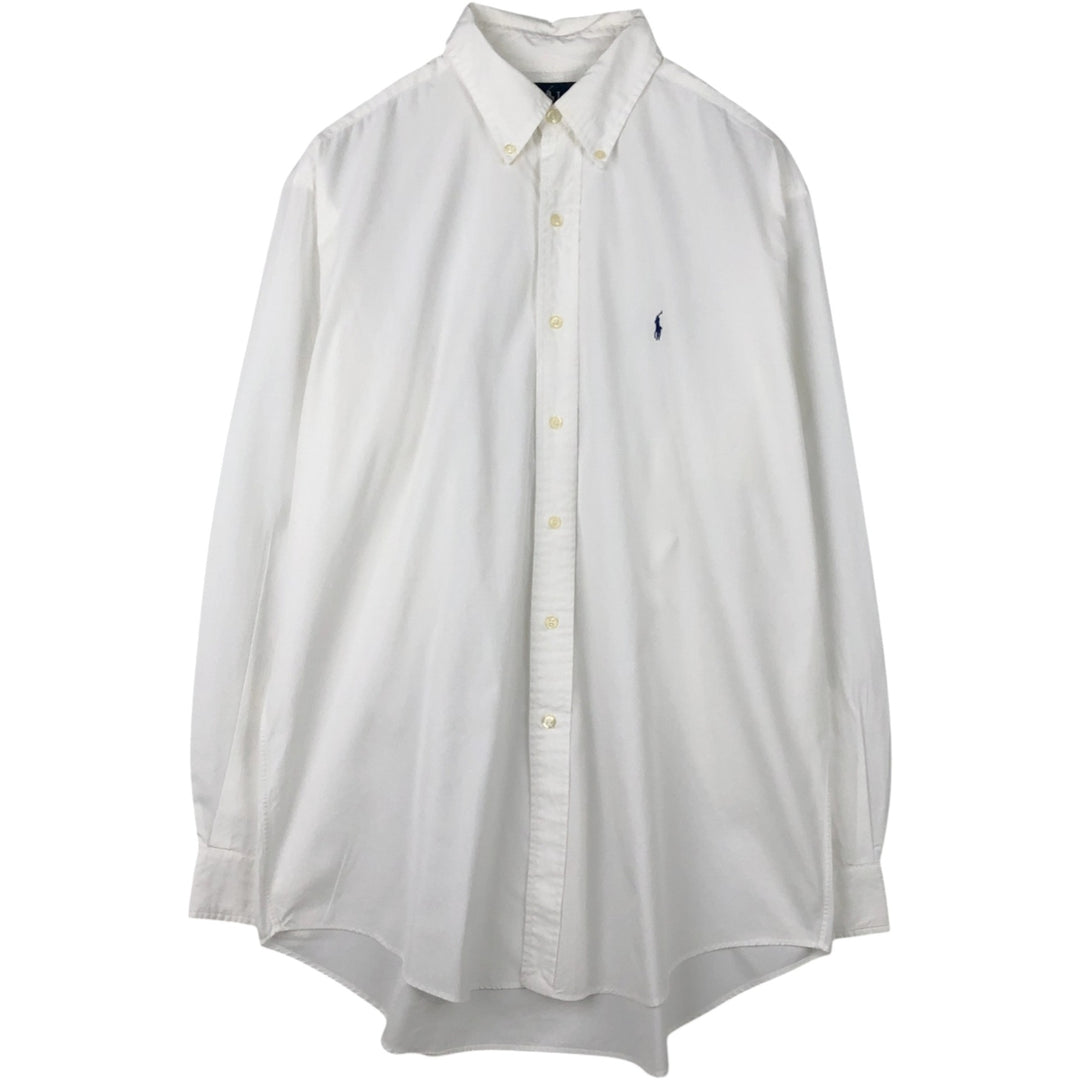 Ralph Lauren Classic Fit Long Sleeve Button Down Shirt, Men's Size L cotton white type Vintage Second Hand