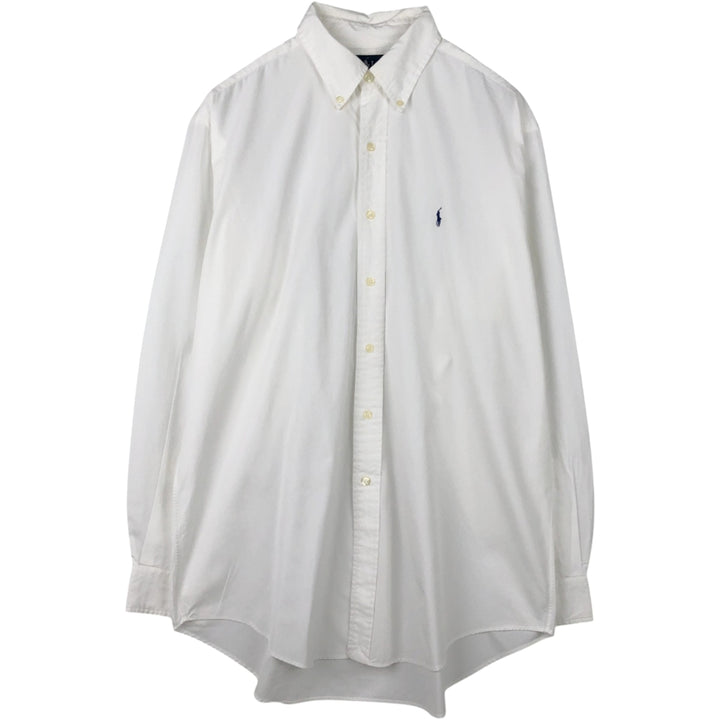 Ralph Lauren Classic Fit Long Sleeve Button Down Shirt, Men's Size L cotton white type Vintage Second Hand