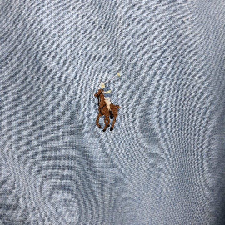 Ralph Lauren long sleeve button down shirt, men's XL size cotton blue type Vintage Second Hand