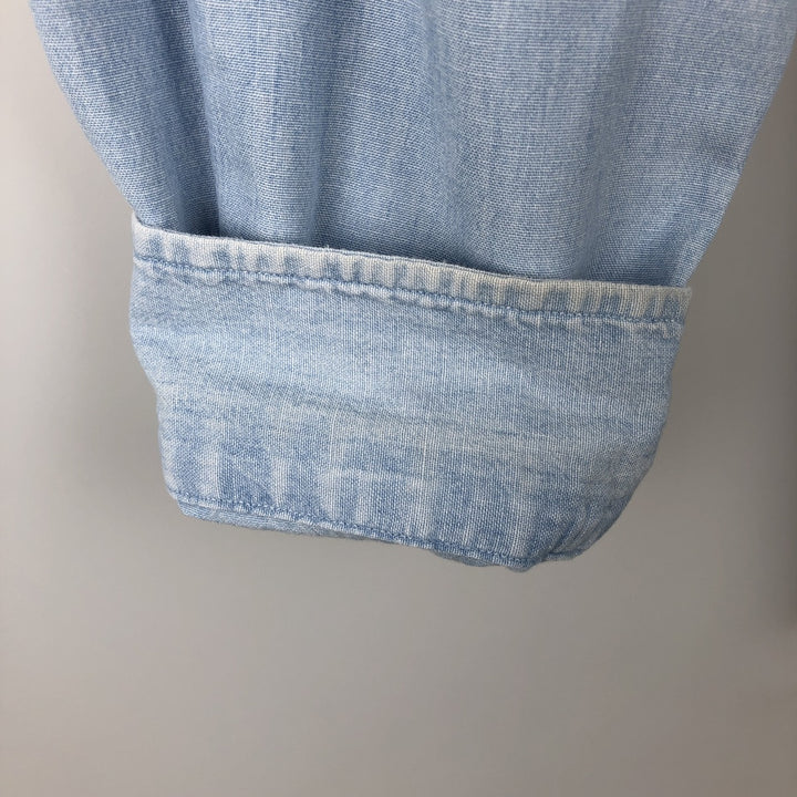 Ralph Lauren long sleeve button down shirt, men's XL size cotton blue type Vintage Second Hand