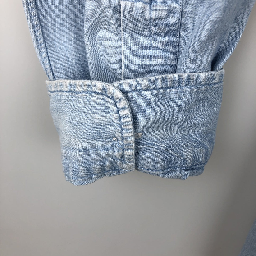 Ralph Lauren long sleeve button down shirt, men's XL size cotton blue type Vintage Second Hand