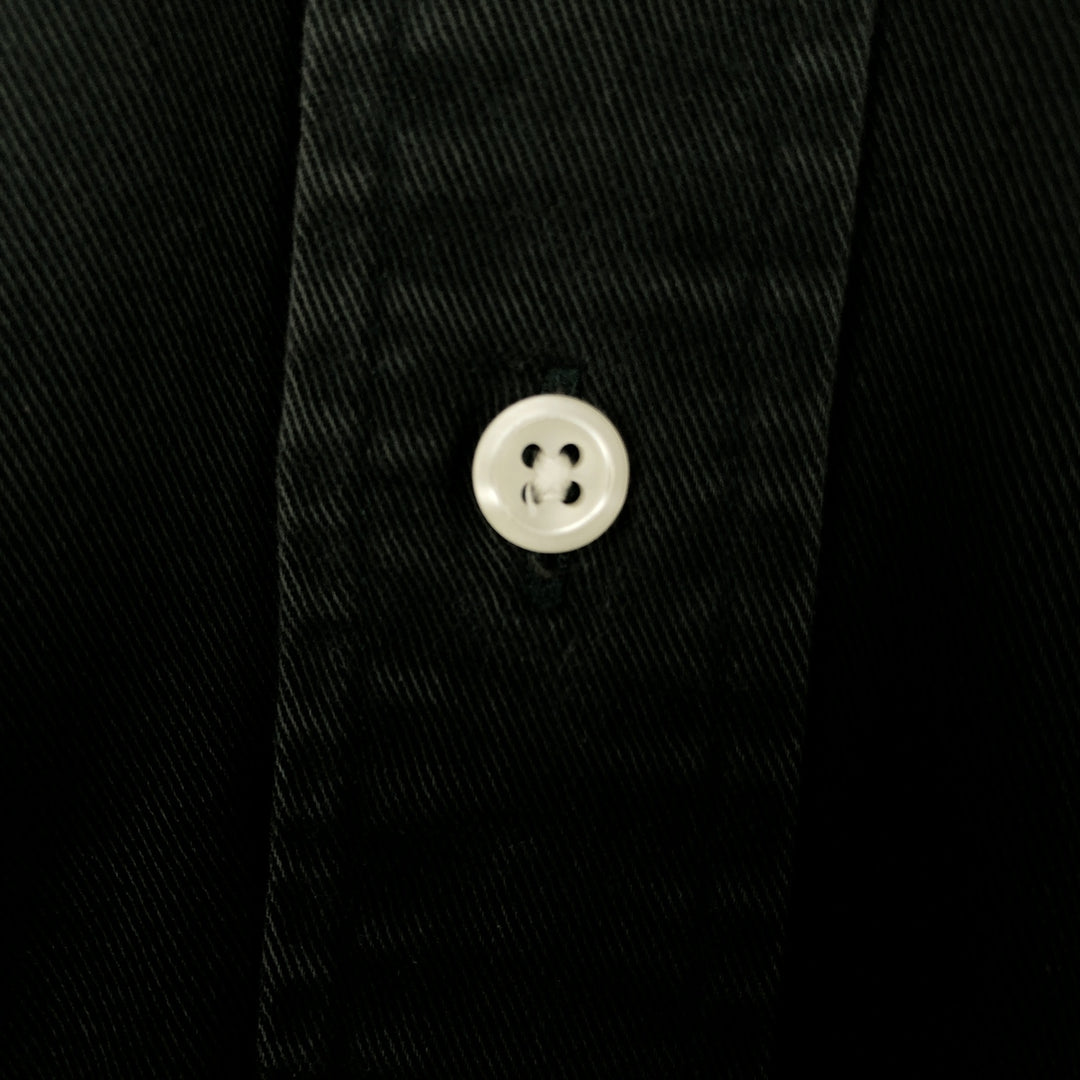 Ralph Lauren BLAIRE long sleeve button down shirt, men's size L cotton dark green Vintage Second Hand