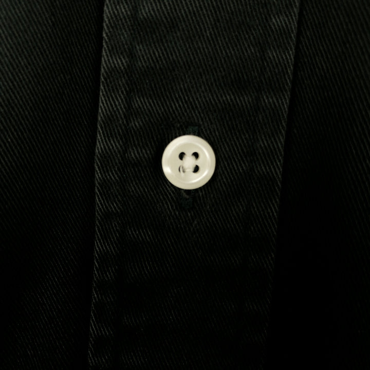 Ralph Lauren BLAIRE long sleeve button down shirt, men's size L cotton dark green Vintage Second Hand