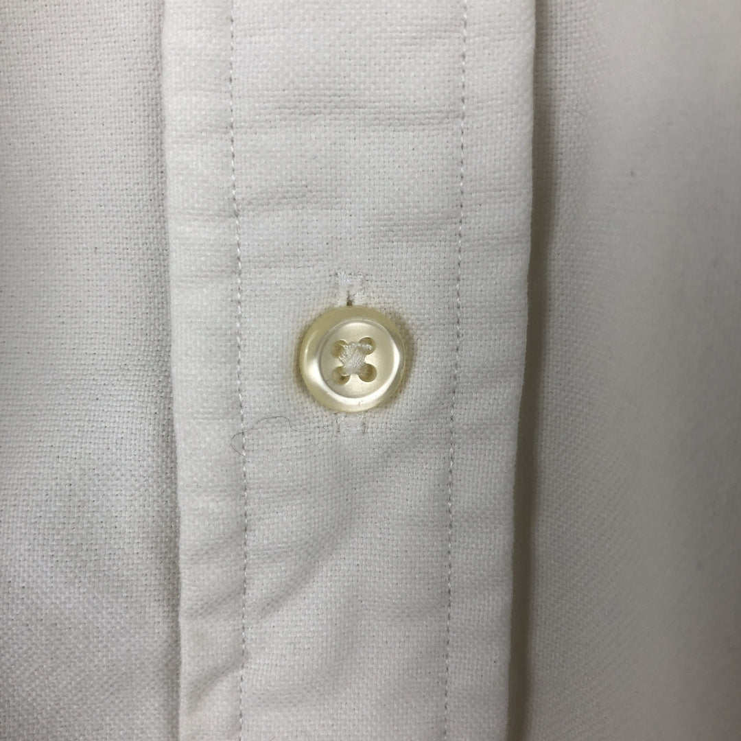 Ralph Lauren CLASSIC FIT Polo Bear Long-Sleeve Button-Down Shirt, Men's Size L (approx.) cotton white type Vintage Second Hand