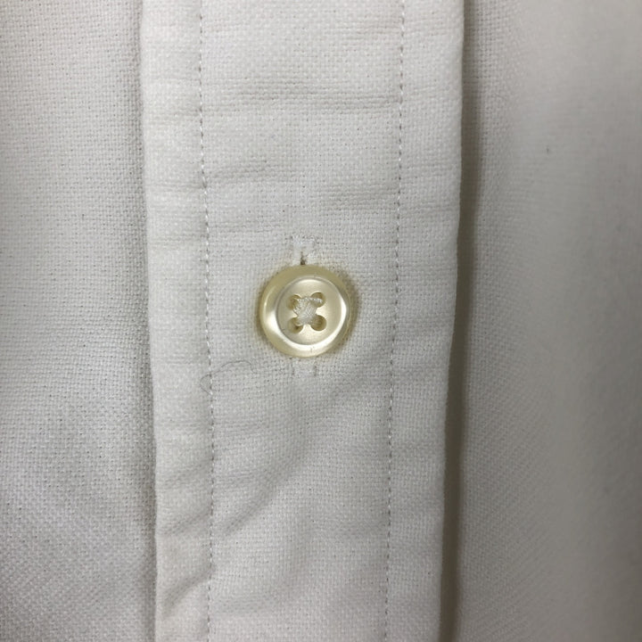 Ralph Lauren CLASSIC FIT Polo Bear Long-Sleeve Button-Down Shirt, Men's Size L (approx.) cotton white type Vintage Second Hand