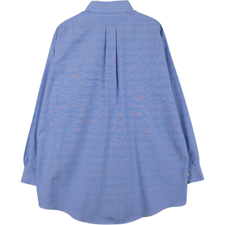 Brooks Brothers Est. 1818 Long Sleeve Cotton Check Shirt, Men's Size L cotton blue type Vintage Second Hand