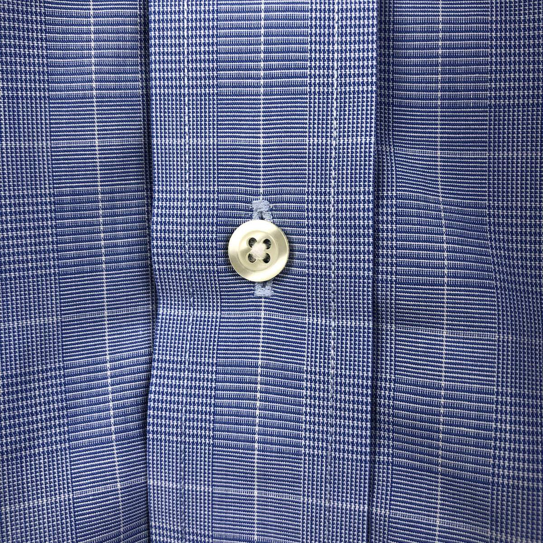 Brooks Brothers Est. 1818 Long Sleeve Cotton Check Shirt, Men's Size L cotton blue type Vintage Second Hand