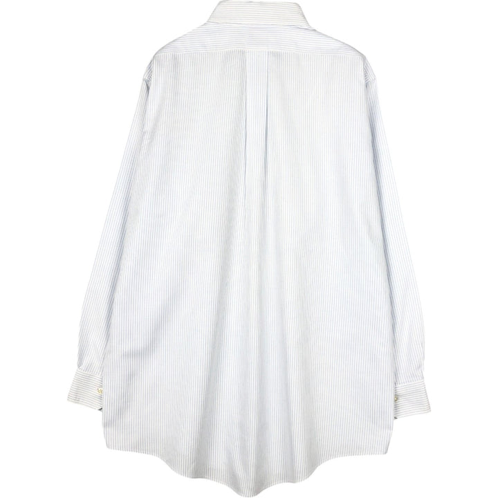 Brooks Brothers Est.1818 Traditional Fit Short-Sleeve Button-Down Striped Shirt, Men's Size L (approx.) Supima Cotton white type Vintage Second Hand