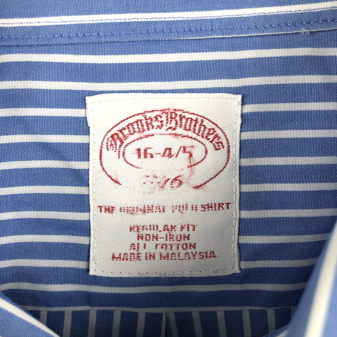 Brooks Brothers 346 Regular Fit Long-Sleeve Button-Down Striped Shirt, Men's Size L (approx.) cotton navy blue type Vintage Second Hand