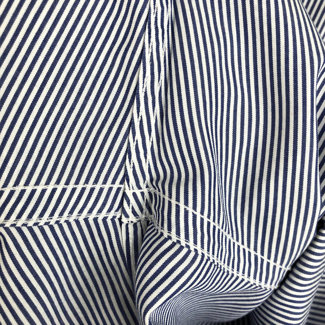 Brooks Brothers 346 Regular Fit Long Sleeve Button-Down Striped Shirt, Men's Size XL (approx.) cotton navy blue type Vintage Second Hand