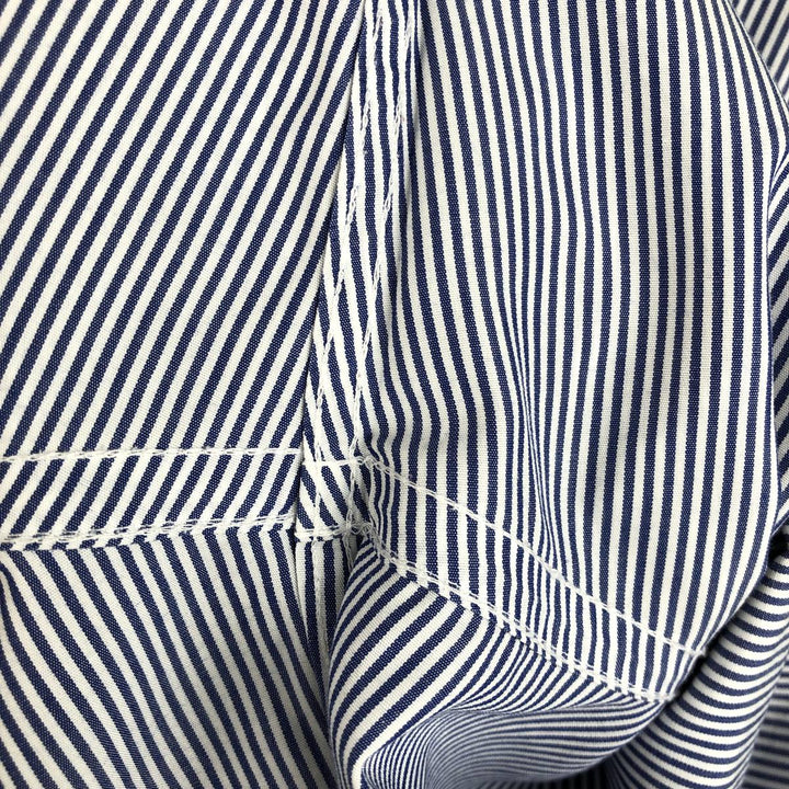 Brooks Brothers 346 Regular Fit Long Sleeve Button-Down Striped Shirt, Men's Size XL (approx.) cotton navy blue type Vintage Second Hand