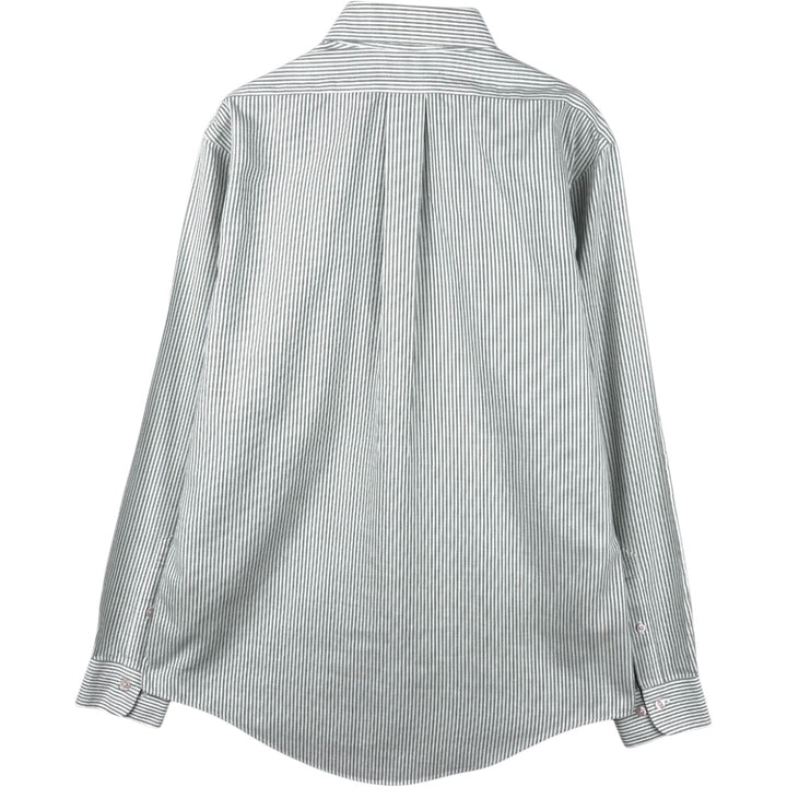 Brooks Brothers Est.1818 REGENT Long Sleeve Button-Down Striped Shirt, Men's Size M Supima Cotton Khaki type sage green Vintage Second Hand