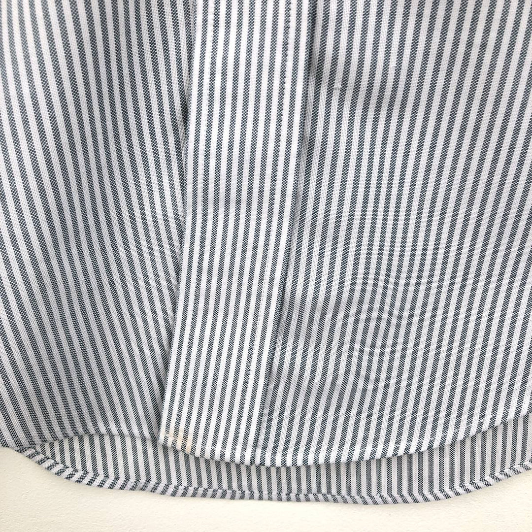 Brooks Brothers Est.1818 REGENT Long Sleeve Button-Down Striped Shirt, Men's Size M Supima Cotton Khaki type sage green Vintage Second Hand