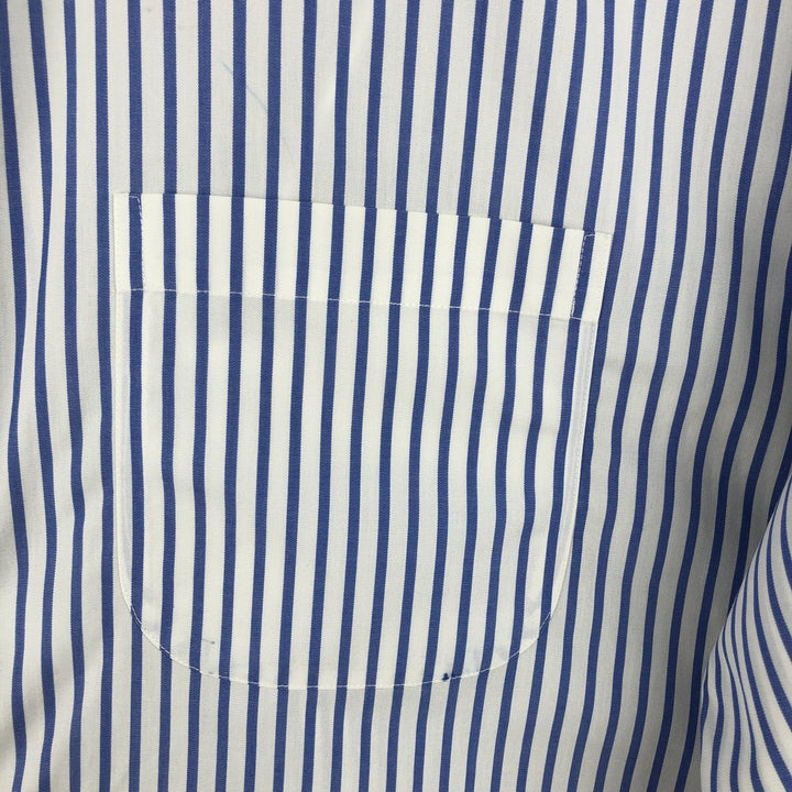 Brooks Brothers 346 Long Sleeve Striped Shirt Men's XL cotton navy blue type Vintage Second Hand