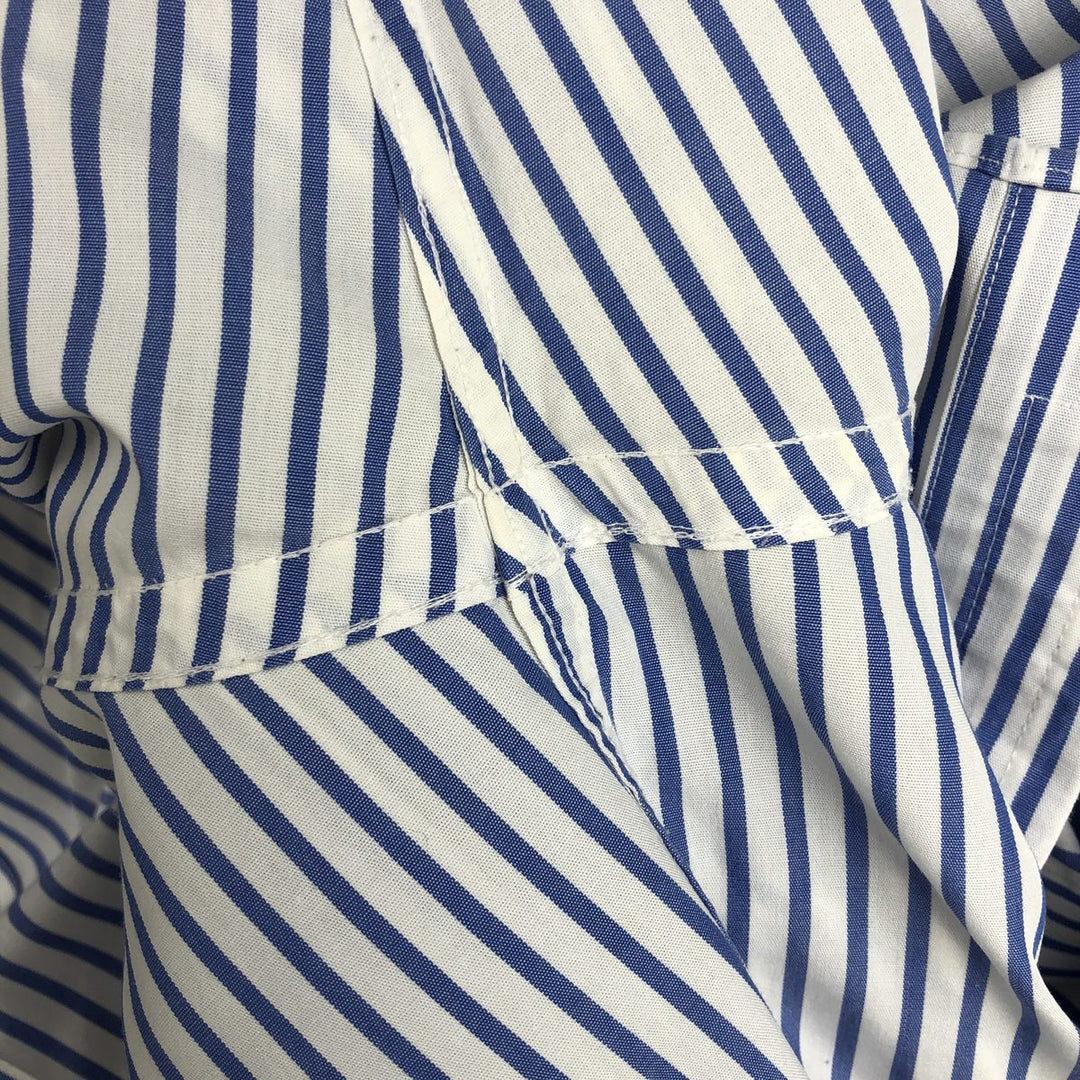 Brooks Brothers 346 Long Sleeve Striped Shirt Men's XL cotton navy blue type Vintage Second Hand