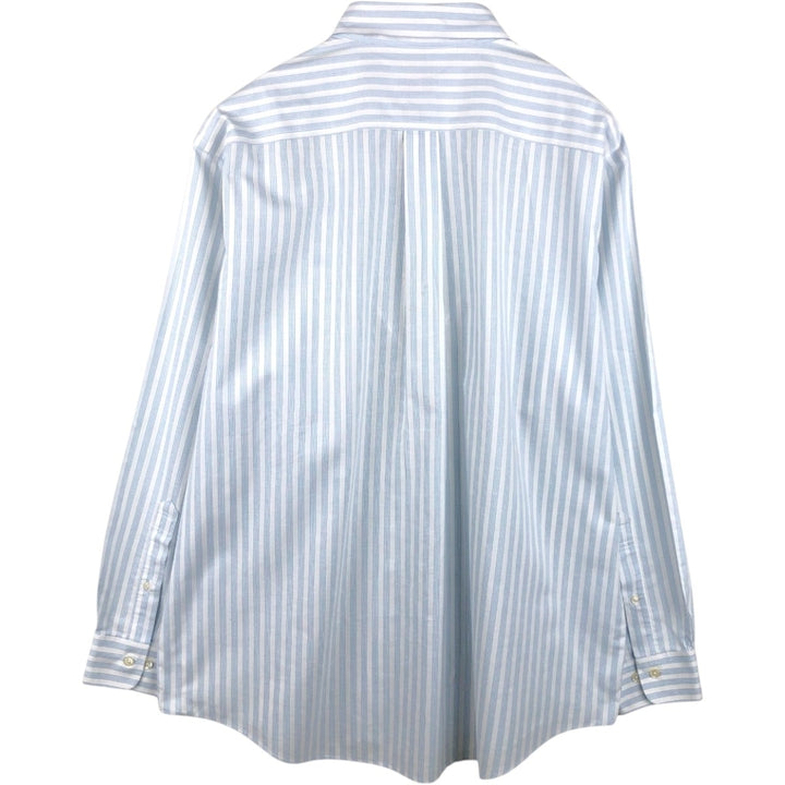 Brooks Brothers 346 Long Sleeve Button-Down Striped Shirt, Men's XL Supima Cotton Blue type light blue Vintage Second Hand