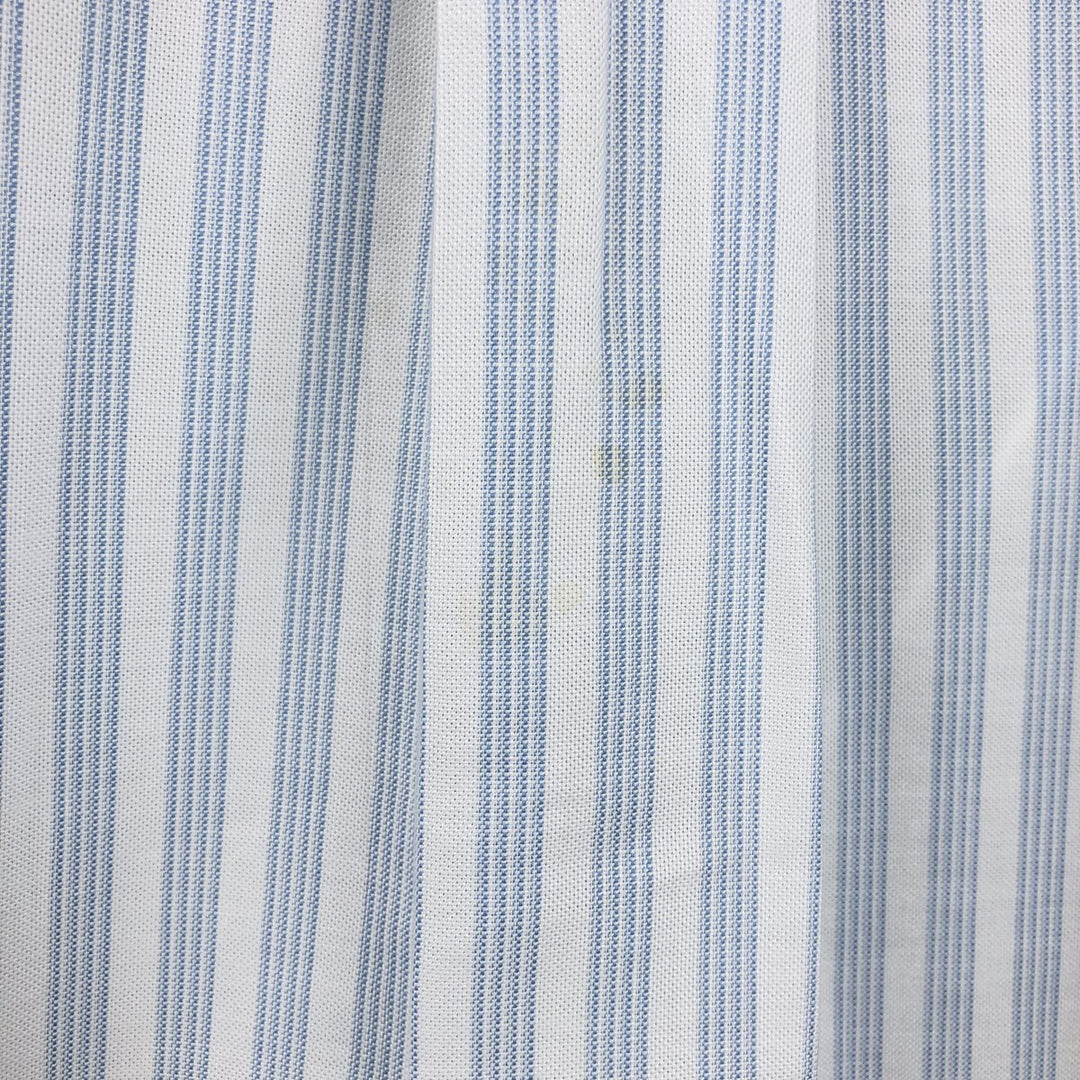 Brooks Brothers 346 Long Sleeve Button-Down Striped Shirt, Men's XL Supima Cotton Blue type light blue Vintage Second Hand