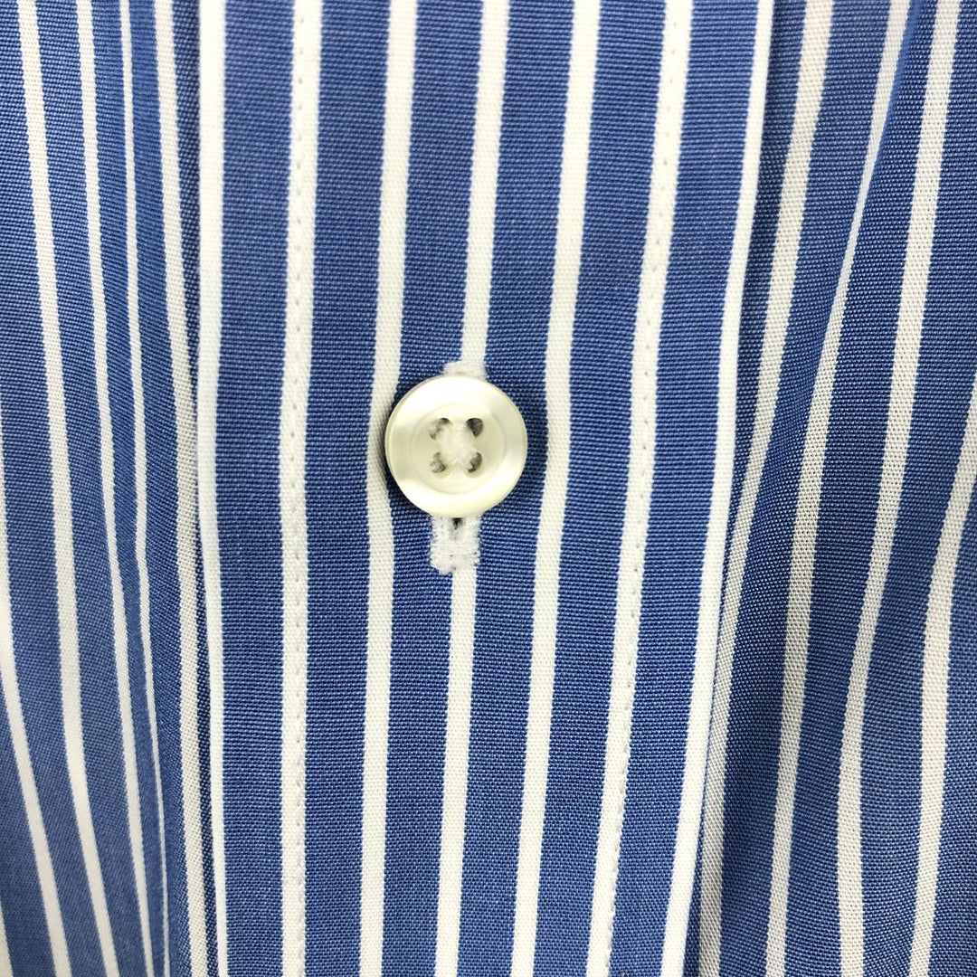 Brooks Brothers 1818 REGENT Long Sleeve Button-Down Striped Shirt, Men's XL cotton blue type Vintage Second Hand