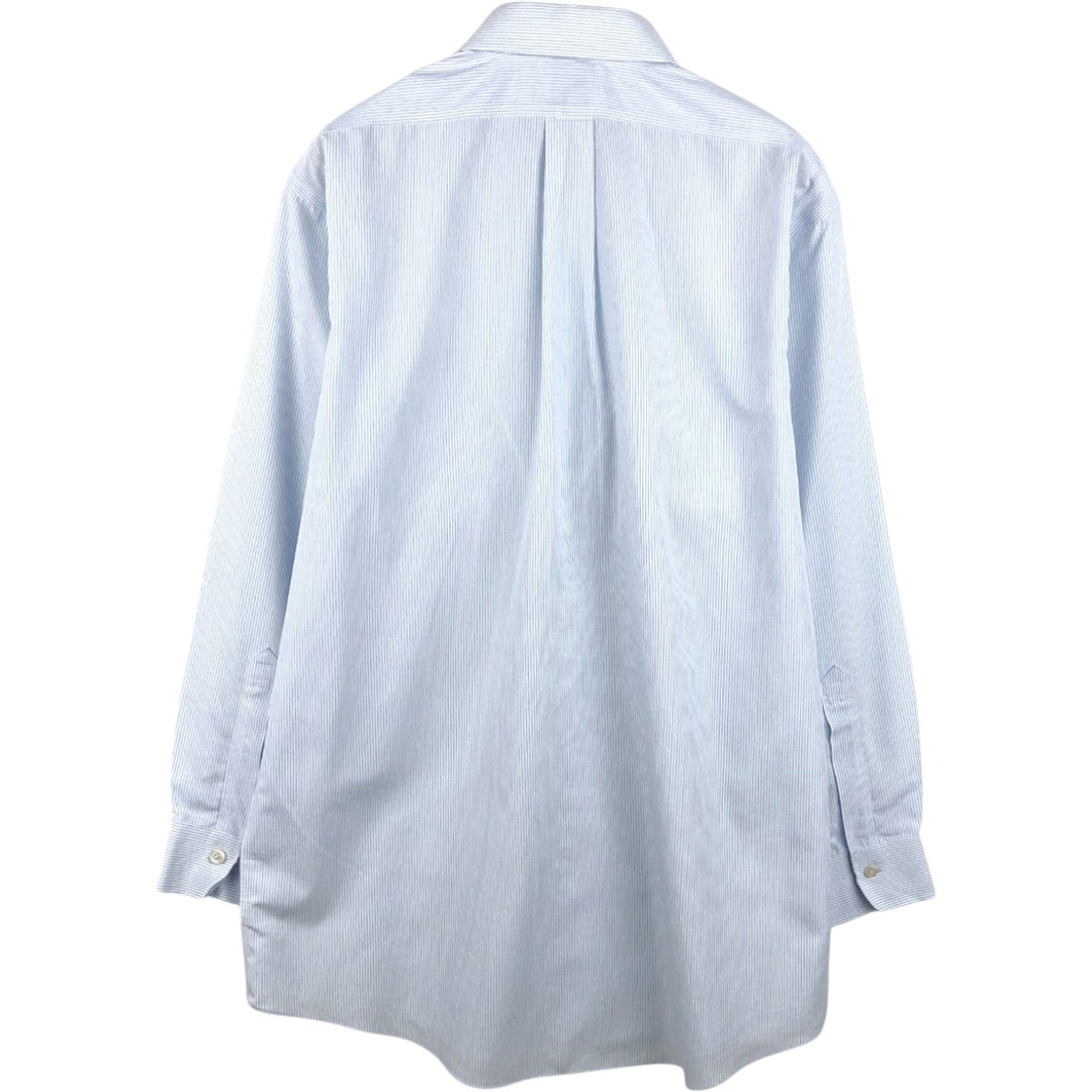 Brooks Brothers Est.1818 REGENT Long-Sleeve Striped Shirt, Men's Size L (approx.) Supima Cotton Blue type light blue Vintage Second Hand