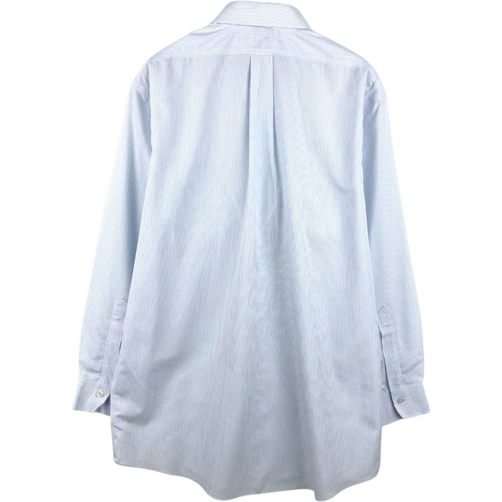 Brooks Brothers Est.1818 REGENT Long-Sleeve Striped Shirt, Men's Size L (approx.) Supima Cotton Blue type light blue Vintage Second Hand