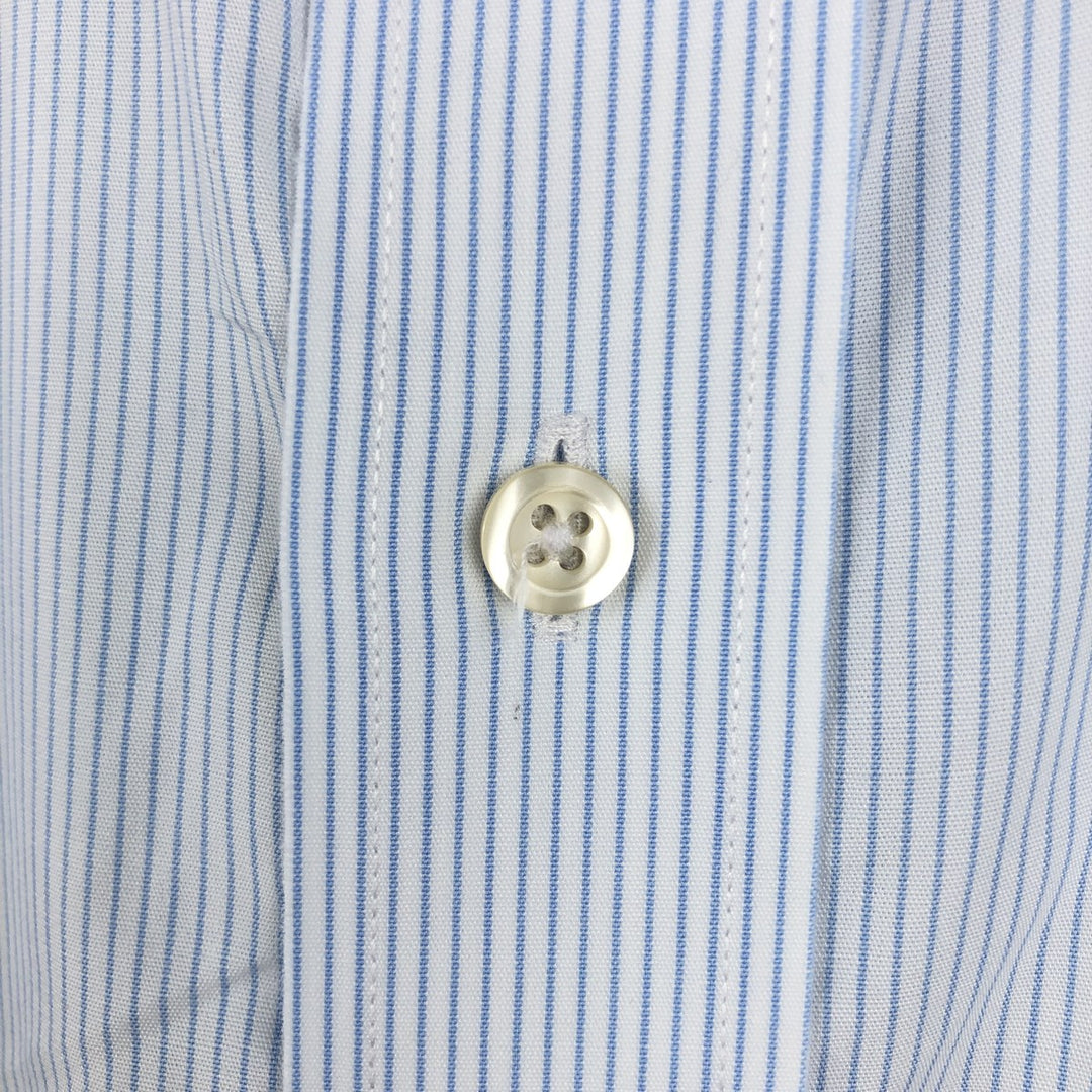 Brooks Brothers Est.1818 REGENT Long-Sleeve Striped Shirt, Men's Size L (approx.) Supima Cotton Blue type light blue Vintage Second Hand